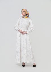Bluebell Charm Maxi Dress - Ivory Petal Mist by Minnaba